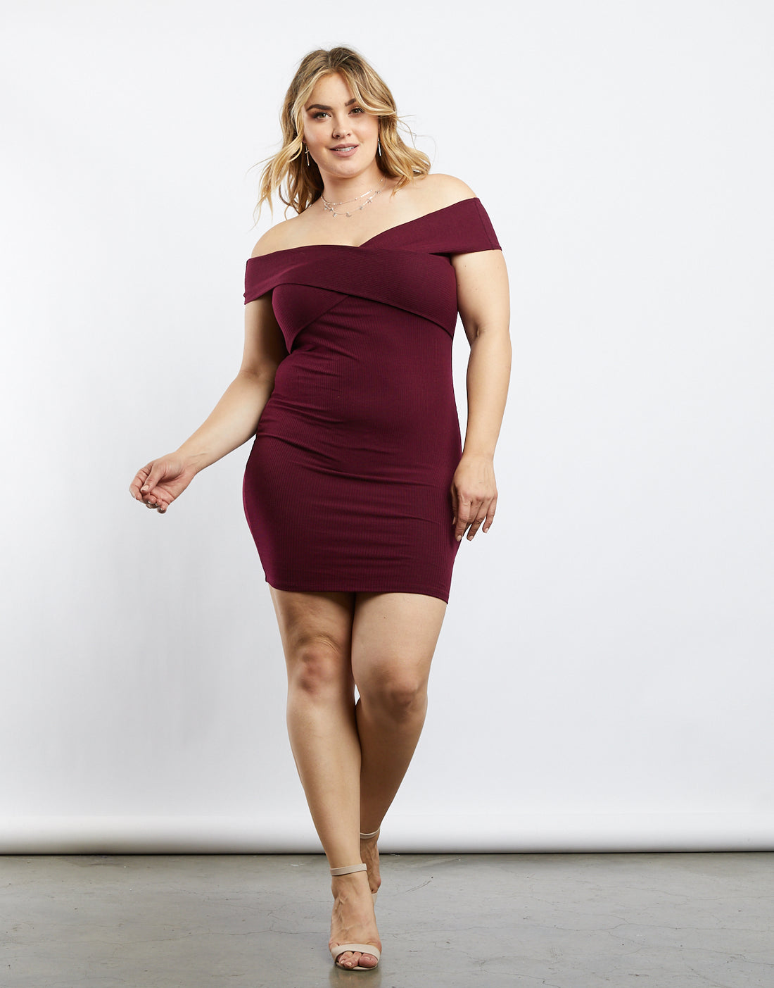Plus Size Wrap Around Off The Shoulder Dress - plus size dresses 2020AVE Plus Size Wrap Around Off The Shoulder Dress - plus size dresses 2020AVE