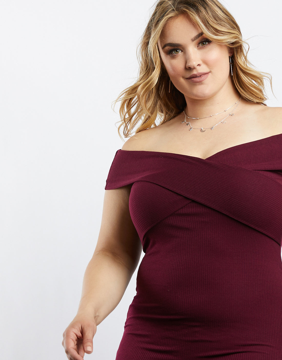 Plus Size Wrap Around Off The Shoulder Dress - plus size dresses 2020AVE Plus Size Wrap Around Off The Shoulder Dress - plus size dresses 2020AVE