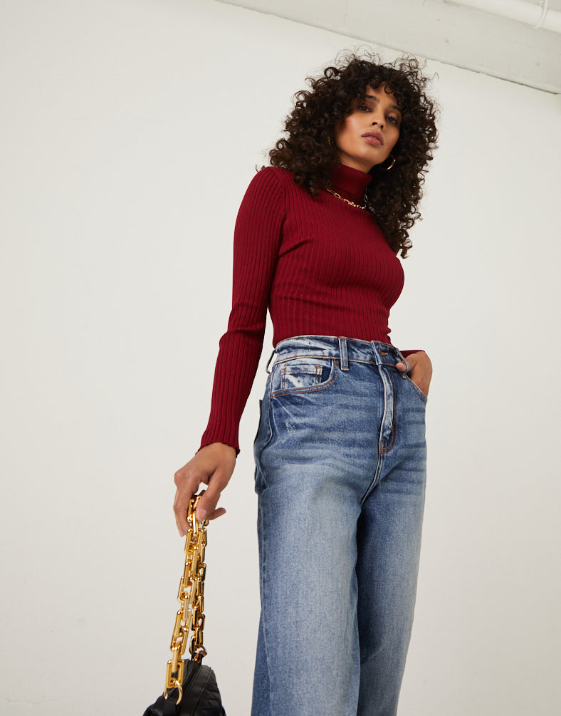 Ombre High Rise Mom Jeans Bottoms -2020AVE