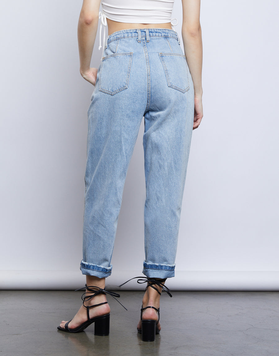 Throwback Mom Jeans Bottoms -2020AVE
