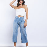 Throwback Wide Leg Jeans Bottoms -2020AVE