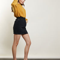 Track Re-cord Corduroy Skirt Bottoms Black Small -2020AVE
