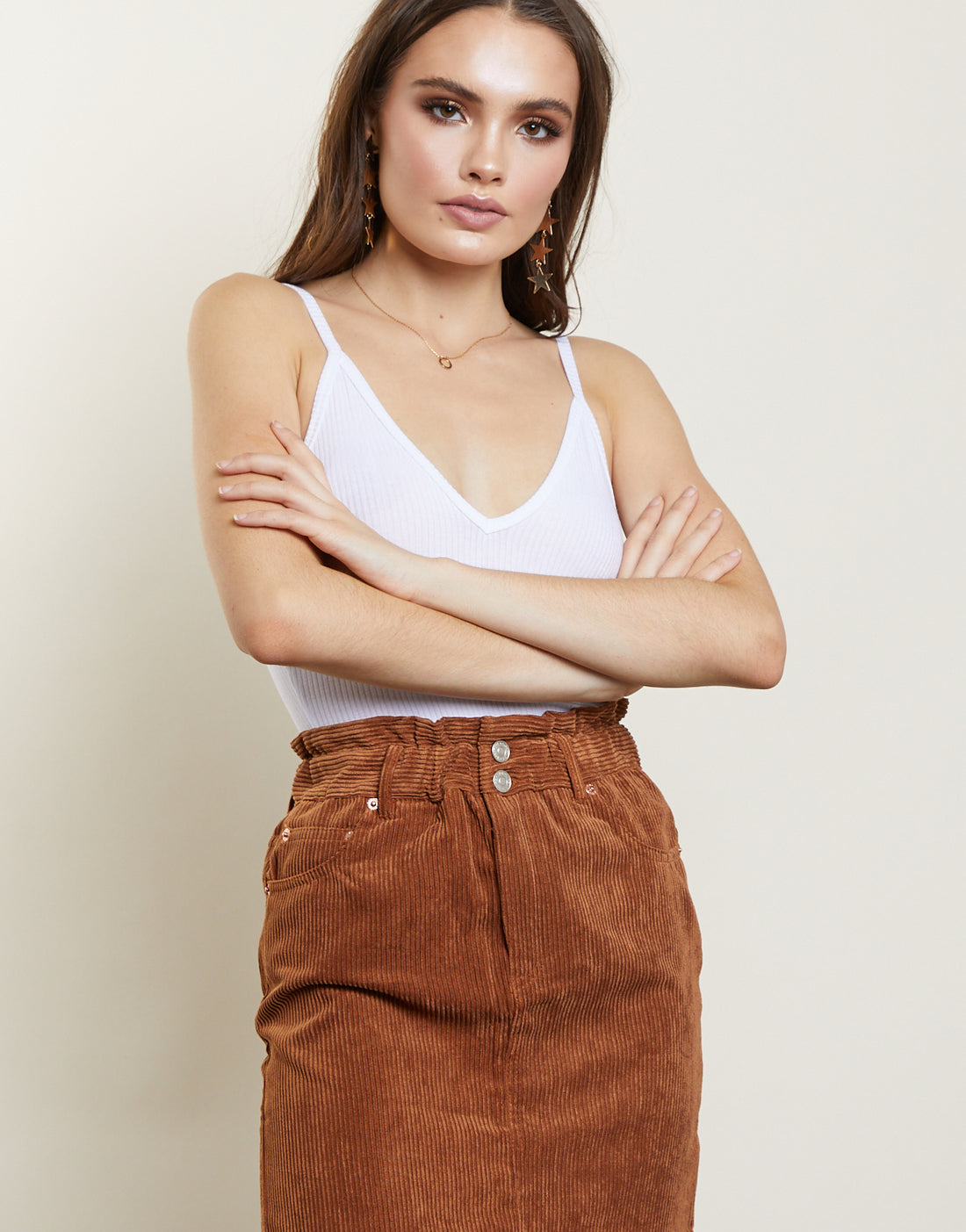 Track Re-cord Corduroy Skirt Bottoms -2020AVE