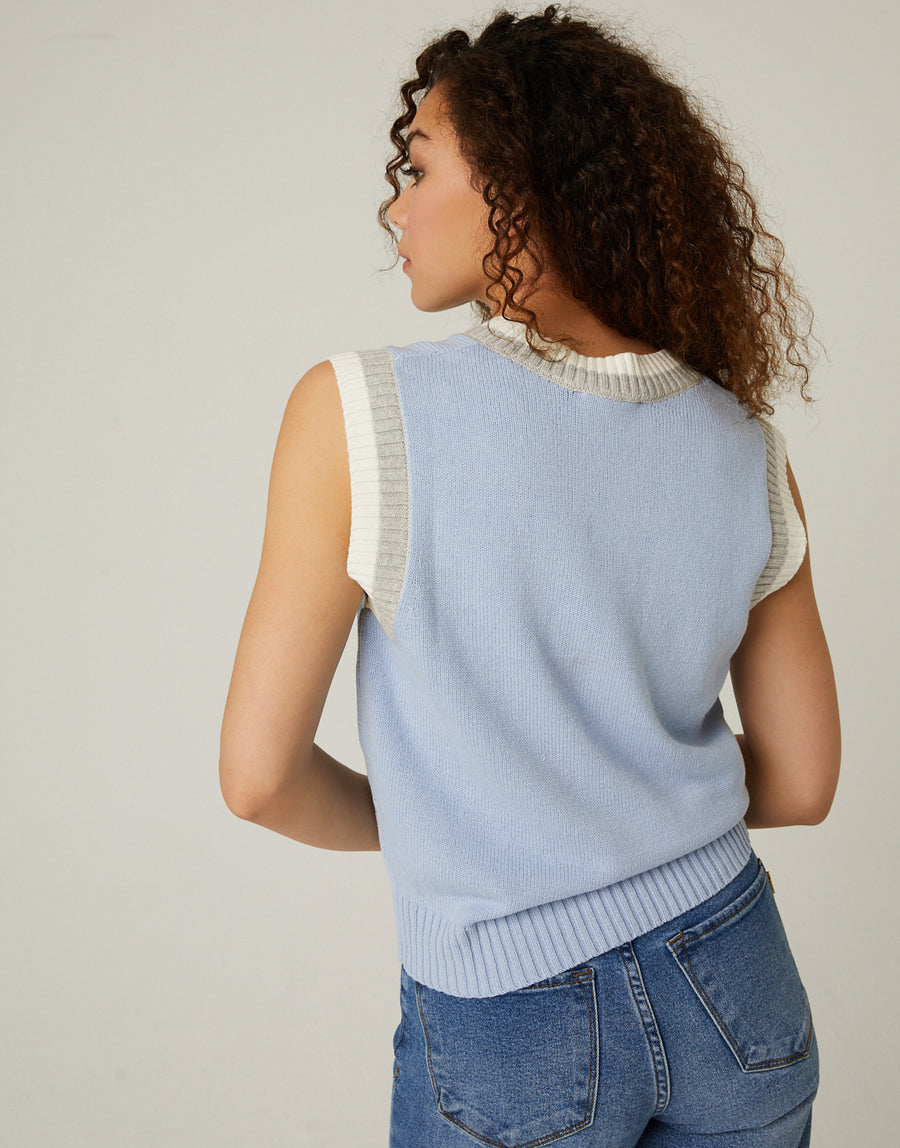 V Neck Sweater Vest Outerwear -2020AVE
