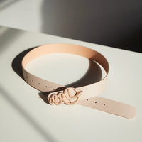 Wavy Snake Buckle Belt Accessories Taupe One Size -2020AVE