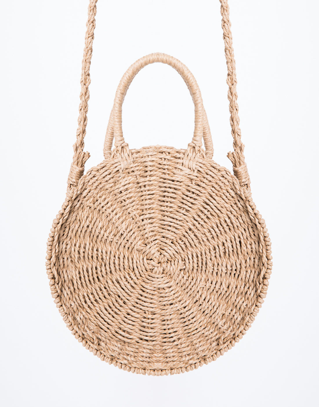 West Coast Round Straw Bag Accessories Natural One Size -2020AVE
