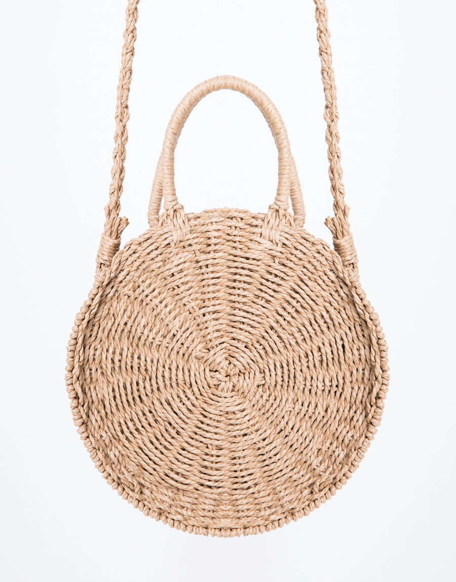West Coast Round Straw Bag Accessories Natural One Size -2020AVE