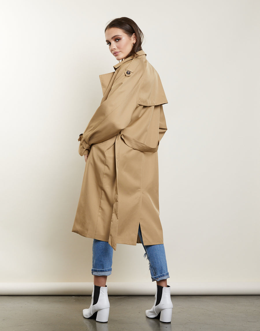 Within Range Long Oversized Trench Coat Outerwear -2020AVE