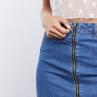 Zipped Up Mini Skirt Bottoms -2020AVE