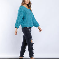 Zoe Cable Knit Sweater Tops -2020AVE