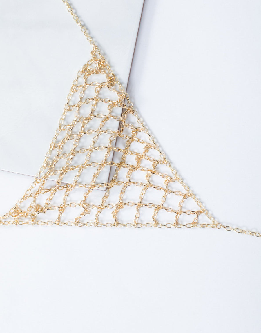 Gold Caged in Body Chain - Detail