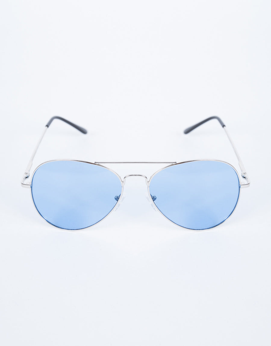 Blue Cooled Down Aviators - Top View