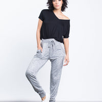 Cozy Lounging Joggers Bottoms Heather Gray Small -2020AVE