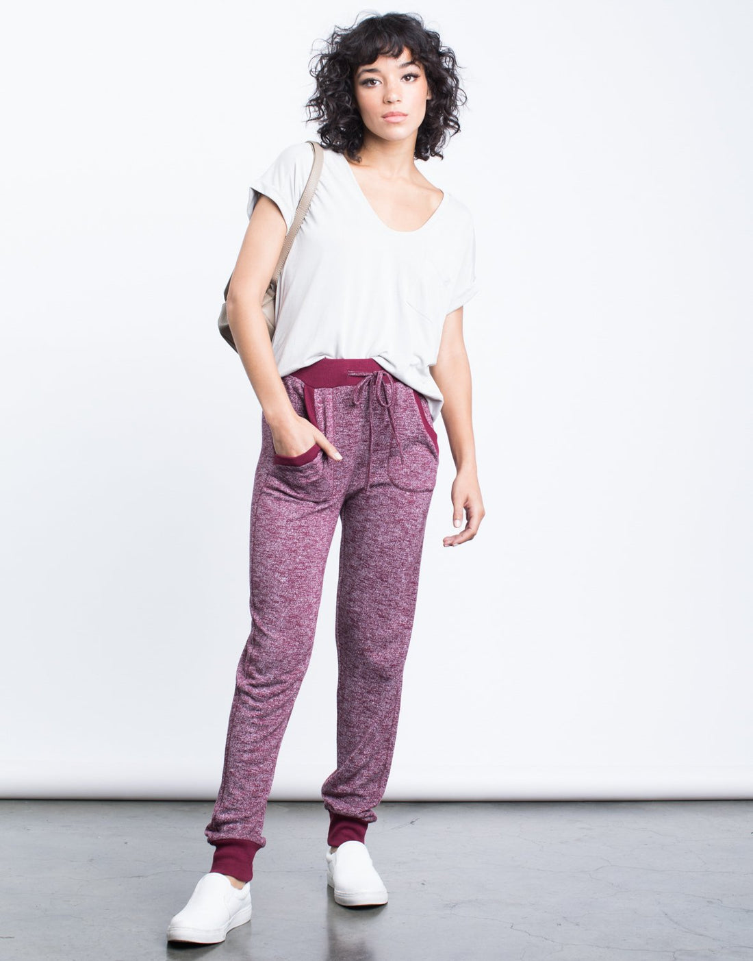 Cozy Lounging Joggers Bottoms Maroon Small -2020AVE