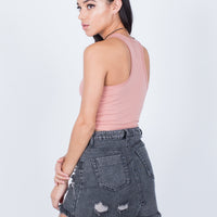 Back View of Everyday Basic Crop Tank