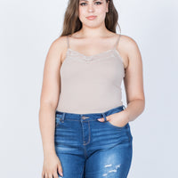 Curve Emma Cami Tank Plus Size Tops Taupe 1XL -2020AVE