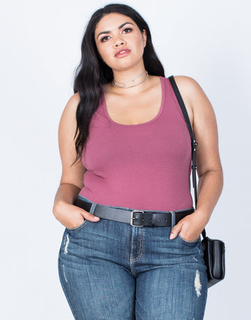 Plus Size Just Right Leather Belt