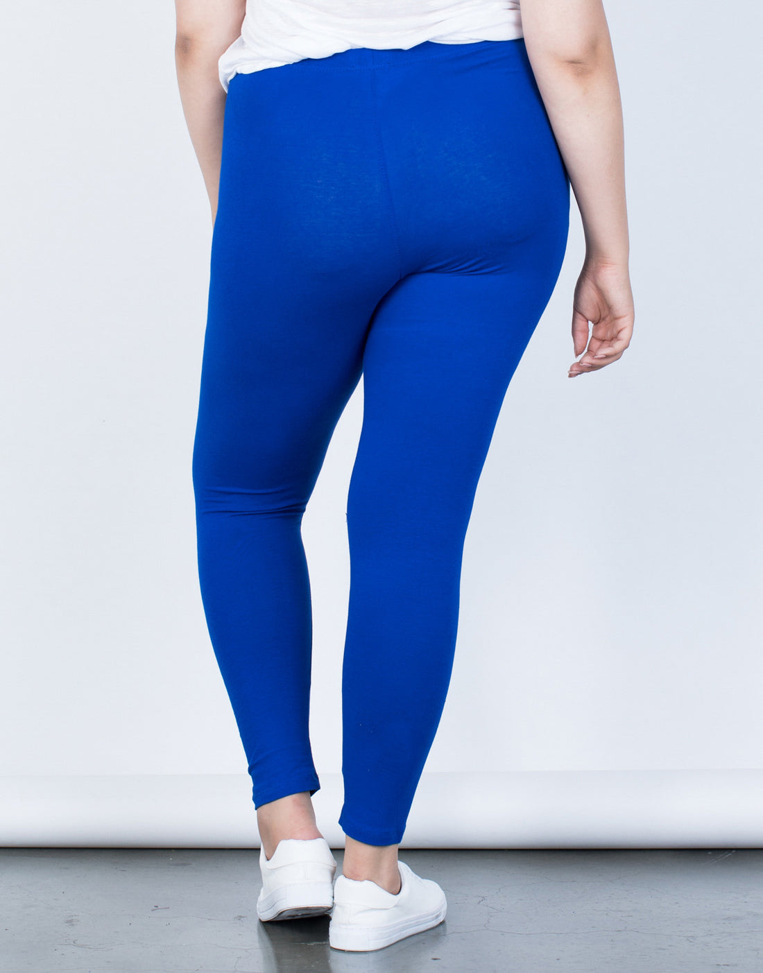 Royal Blue Plus Size On the Go Leggings - Back View