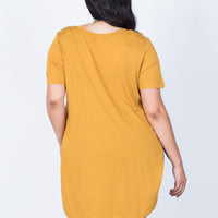 Back View of Plus Size Slit Apart Tee