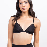Rosey Lace Bralette Intimates Black S/M -2020AVE