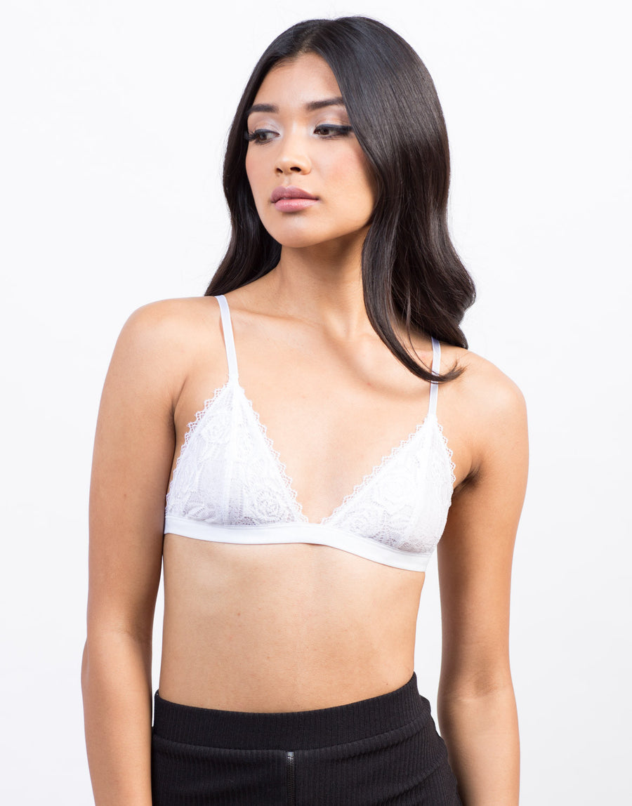 Rosey Lace Bralette Intimates White S/M -2020AVE
